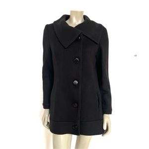 VINTAGE LIQUID Long Black Jacket/Coat